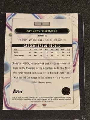 2023-24 Topps Chrome Cosmic #51 Myles Turner - Thumbnail 2