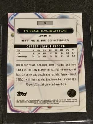 2023-24 Topps Chrome Cosmic #50 Tyrese Haliburton - Thumbnail 2
