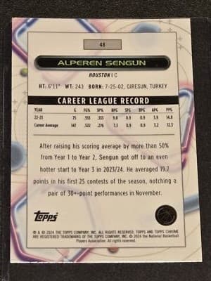 2023-24 Topps Chrome Cosmic #48 Alperen Sengun - Thumbnail 2