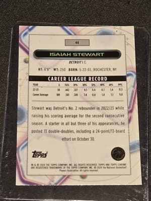 2023-24 Topps Chrome Cosmic #44 Isaiah Stewart - Thumbnail 2