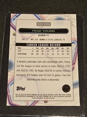 2023-24 Topps Chrome Cosmic #1 Trae Young - Thumbnail 2