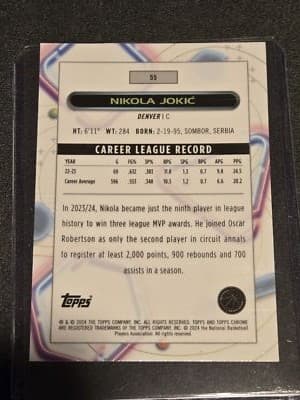 2023-24 Topps Chrome Cosmic #55 Nikola Jokić - Thumbnail 2