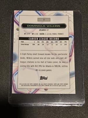 2023-24 Topps Chrome Cosmic #3 Dominique Wilkins - Thumbnail 2