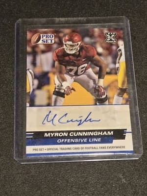 2022 Pro Set Draft #PSA-MC2 Myron Cunningham Autographs Blue - Image 1