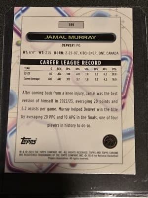 2023-24 Topps Chrome Cosmic #199 Jamal Murray - Thumbnail 2
