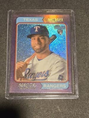 2023 Topps Heritage #31 Ezequiel Duran Chrome Purple Refractor - Image 1