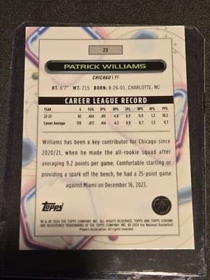 2023-24 Topps Chrome Cosmic #23 Patrick Williams - Thumbnail 2