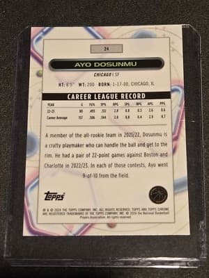 2023-24 Topps Chrome Cosmic #24 Ayo Dosunmu - Thumbnail 2