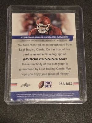 2022 Pro Set Draft #PSA-MC2 Myron Cunningham Autographs Blue - Thumbnail 2