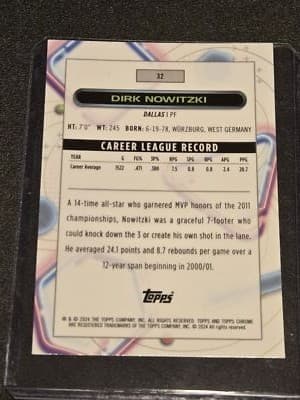 2023-24 Topps Chrome Cosmic #32 Dirk Nowitzki - Thumbnail 2