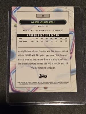 2023-24 Topps Chrome Cosmic #37 Alex English - Thumbnail 2