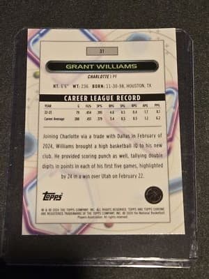 2023-24 Topps Chrome Cosmic #31 Grant Williams - Thumbnail 2