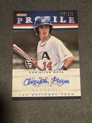 2013 Panini USA Baseball C. Moya 15U National Team Profile Signatures #/100 - Image 1