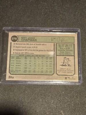 2023 Topps Heritage #378 Matt Chapman Chrome Purple Refractor - Thumbnail 2