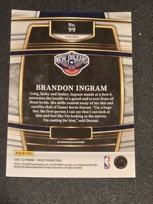 2021-22 Panini Select #99 Brandon Ingram Orange Flash Prizms - Thumbnail 2