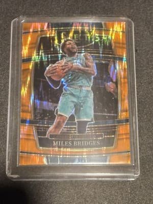 2021-22 Panini Select #42 Miles Bridges Orange Flash Prizms - Image 1