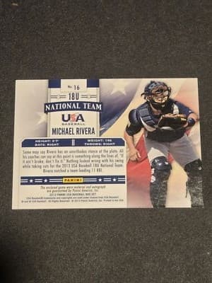 2013 Panini USA Baseball M. Rivera 18U National Team Jersey Signatures #/125 - Thumbnail 2