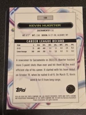 2023-24 Topps Chrome Cosmic #109 Kevin Huerter - Thumbnail 2