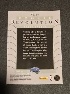 2021-22 Panini Select #24 Franz Wagner Rookie Revolution Silver Prizms - Thumbnail 2