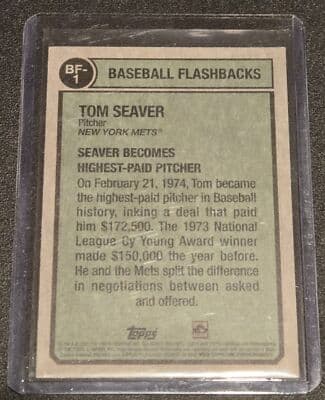 2023 Topps Heritage #BF-1 Tom Seaver Baseball Flashbacks - Thumbnail 2