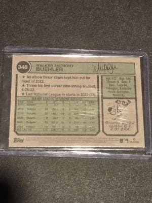 2023 Topps Heritage #348 Walker Buehler Chrome Purple Refractor - Thumbnail 2