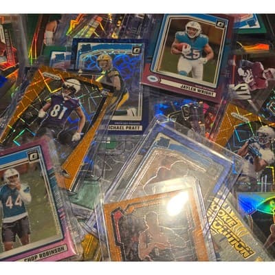 Lot of 25 football Insert Parallel Card Lot in Top Loaders Buy More Bonus!!!!!!! - Thumbnail 3