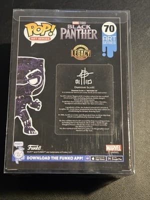Funko Pop Black Panther #70 Art Series Walmart Exclusive Marvel Legacy - Thumbnail 2