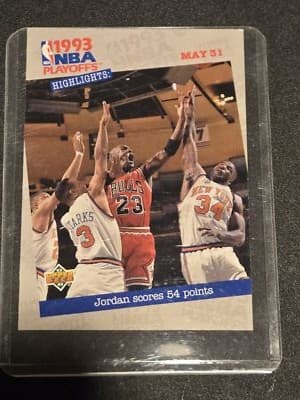 1993-94 Upper Deck #193 Jordan Scores 54 Points - Image 1