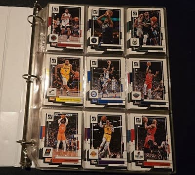 Donruss 2022-23 NBA Basketball Card Binder 1' Lot 150+ Base Cards Mixed Players - Image 1