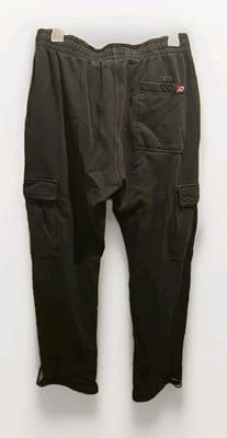 mens active sweatpants large Black 5-pocket - Thumbnail 2