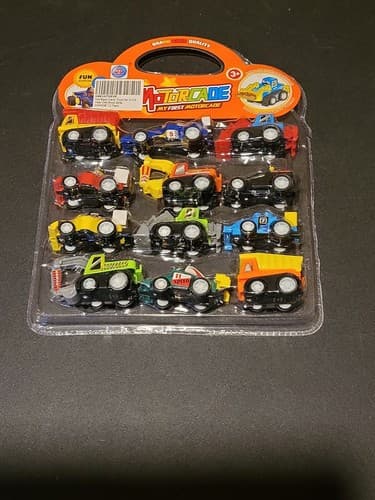 12 Pack My 1st Motorcade Pull Back Spring Motor Toy Cars 12-Construction Trucks - Image 1
