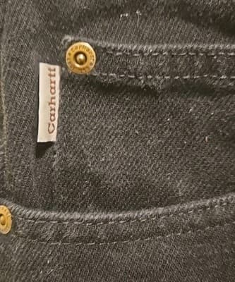 Mens Carhartt Pants 38x32 Black - Thumbnail 5