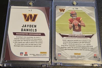 2024 Panini Jayden Daniels Lot Rookie RC Lot of 2 Cards - Thumbnail 2