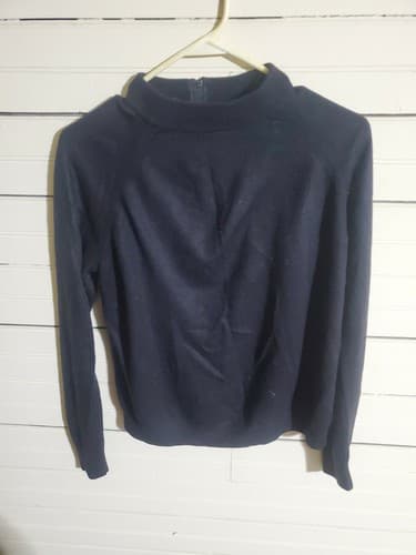 Womens Black Turtleneck Sweatshirt Size M - Image 1