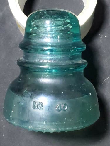 Antique Railroad Glass Insulatior - Thumbnail 3