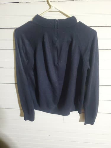Womens Black Turtleneck Sweatshirt Size M - Thumbnail 2