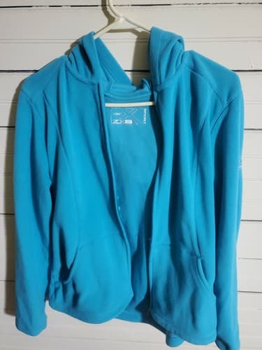 Womens Zxs Sport Zip Up Hoodie blue Size L - Image 1