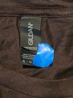 Gildan Shirt Mens XL Guitar Graphic Brown Short Sleeve Softstyle Tee Music - Thumbnail 2