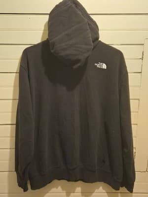 The North Face Hoodie Mens XXL Black Bear Graphic Pullover Pocket 2 Small Holes - Thumbnail 5