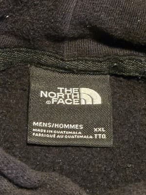 The North Face Hoodie Mens XXL Black Bear Graphic Pullover Pocket 2 Small Holes - Thumbnail 2