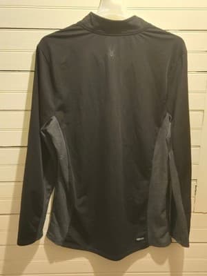Spyder Pullover Mens XXL Black Gray Quarter Zip Active Performance Thermal Top - Thumbnail 3