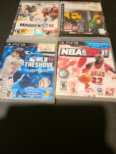 Ps3 Sports Game Lot Of 4 Madden 10,mx Vs Atv Reflex,mlb The Show 10 And Nba 2k11 - Image 1