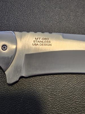 MTech USA MT-080 Fixed Blade Knife Wood Handle Stainless Steel Nylon Sheath NIB - Thumbnail 5