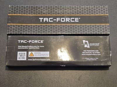 Tac-Force Tactical Fixed Blade Cleaver Knife Stonewashed Finish Nylon Sheath NIB - Thumbnail 5