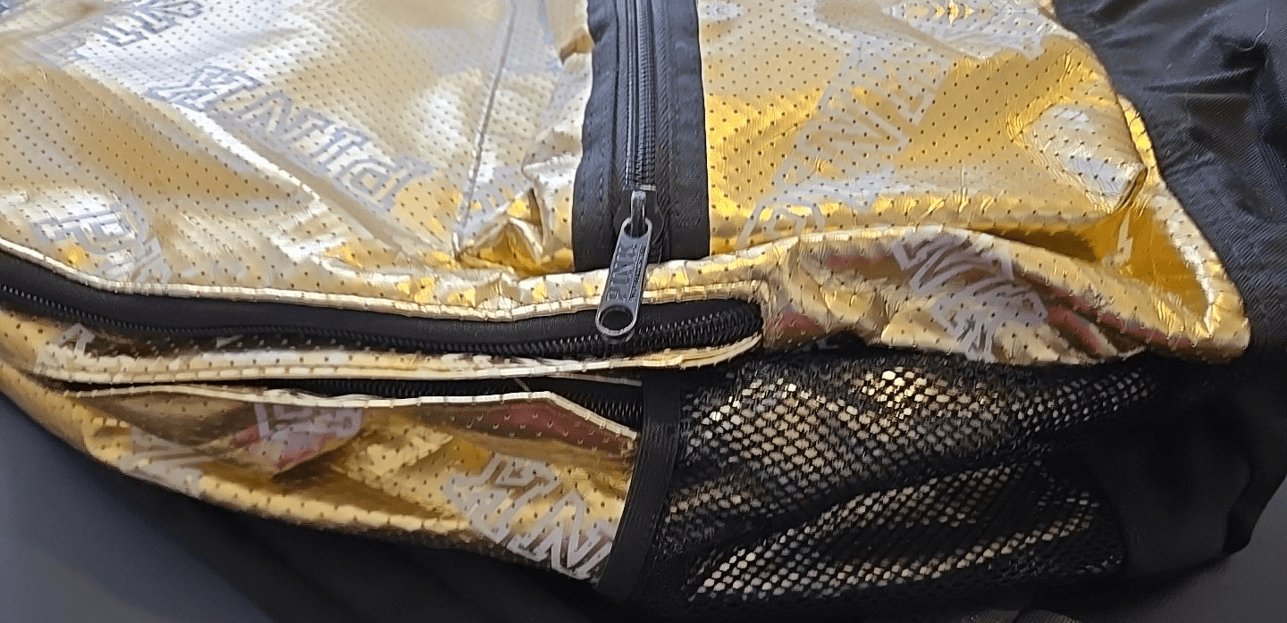 Victoria’s Secret PINK Gold Metallic Backpack – Perforated Style, Black Base. - Thumbnail 4