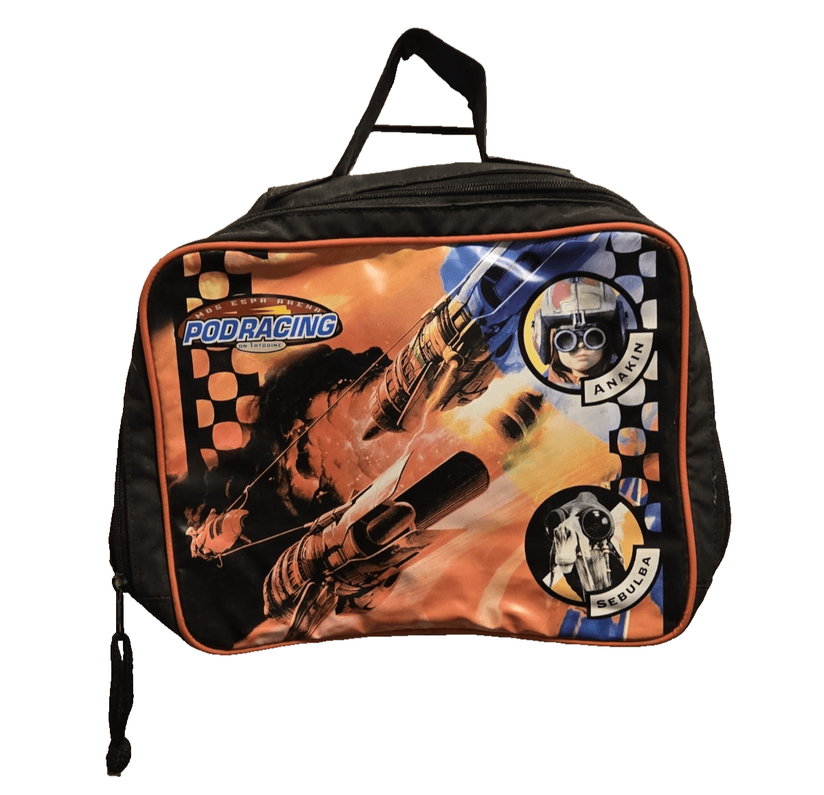 Vintage 90s Star Wars Podracing Bag - Anakin & Sebulba Lucasfilm PVC lunch bag - Image 1