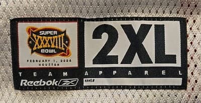 NFL Suber Bowl 38 Jersey XXL Houston On Back 2/1/04 Date On Tag - Thumbnail 6