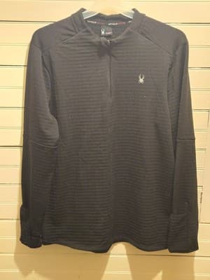 Spyder Active Quarter Zip Pullover Men's XXL Black Long Sleeve Thermal Athletic - Image 1