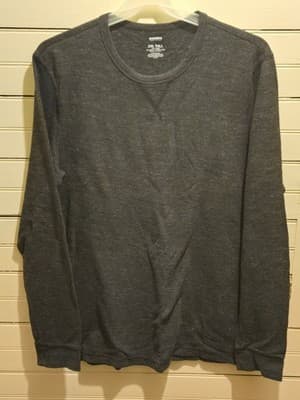 Sonoma Long Sleeve Shirt Mens XXL Tall Dark Gray Thermal Pullover - Image 1