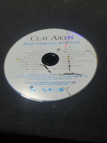 Clay Aiken Merry Christmas With Love CD Disc Only - Image 1